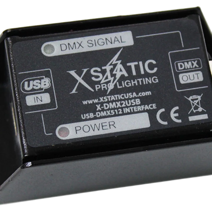 ProX USB to DMX 512 converter interface with FTDI chipset, front panel view showing connectors
