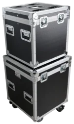 ProX utility ATA flight case with heavy-duty casters and reinforced corner hardware detail