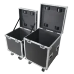 ProX utility ATA flight cases large and medium with four inch casters for equipment transport