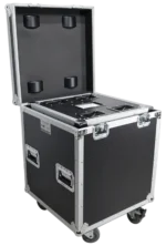 ProX utility ATA flight case package rear panel showing three stacked cases with handles and caster wheels
