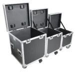 ProX utility ATA flight case package with three sizes featuring heavy-duty construction and casters