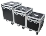 ProX utility ATA flight case set with large medium small cases and four inch casters