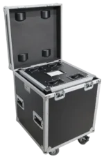 ProX utility ATA flight cases package showing large and medium road cases with four-inch casters