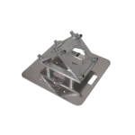 ProX VERRAZANO V-Shape aluminum truss DJ table rear panel showing structural support and base plate configuration