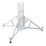 ProX vertical truss tower outrigger leg stabilizers with dual clamps rear panel view