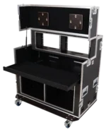 ProX video controller regie 2x24 inch monitors with 9U and 6U rack mount system close-up detail