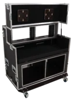 ProX Video Controller Regie 2x24 inch monitors dual rack rear panel connections and cable management