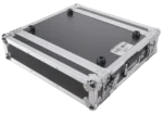 ProX X-2UE 2U deluxe effects rack rear panel showing connectors and cable management