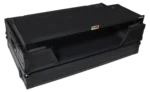 ProX ATA flight case for Pioneer XDJ-AZ DJ controller with integrated laptop shelf and LED lighting in use
