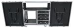 ProX XS 12U shockproof ATA flight case with dual side tables and mixing console rack