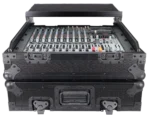 ProX XS-19MIXLTBL 10U mixer case top mount slanted design close-up detail black