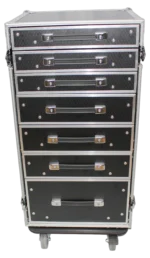 ProX XS-7DTW ATA flight case with fold-out table dimensional specifications and measurements