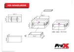 ProX XS ATA flight case 2U rack case with drawer dimensional specifications and measurements