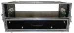 ProX XS ATA flight case 2U rack case with drawer, side profile view showing depth