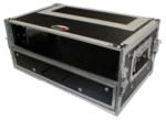 ProX XS ATA flight case 2U rack case with drawer mounted in professional studio setup