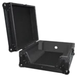 ProX XS-M12 flight case for 12-inch DJ mixers, black protective case detail showing construction