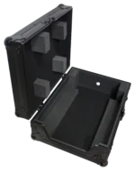 ProX XS-M12 flight case for 12-inch DJ mixers, black exterior with protective foam interior