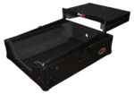 ProX XS-M12LT black flight case with integrated laptop shelf compartment detail view