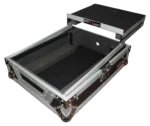 ProX XS-M12LT large format DJ mixer ATA flight case with laptop shelf, front panel view