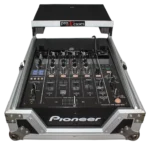 ProX XS-M12LT large format DJ mixer ATA flight case with laptop shelf, side profile view