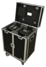 ProX XS moving head road case with three doors, designed for two wash moving head fixtures