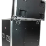 ProX XS-MH300X2W moving head transport case showing heavy-duty casters and wheel assembly