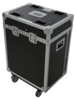 ProX XS moving head road case dimensional diagram showing width depth height measurements for dual wash heads