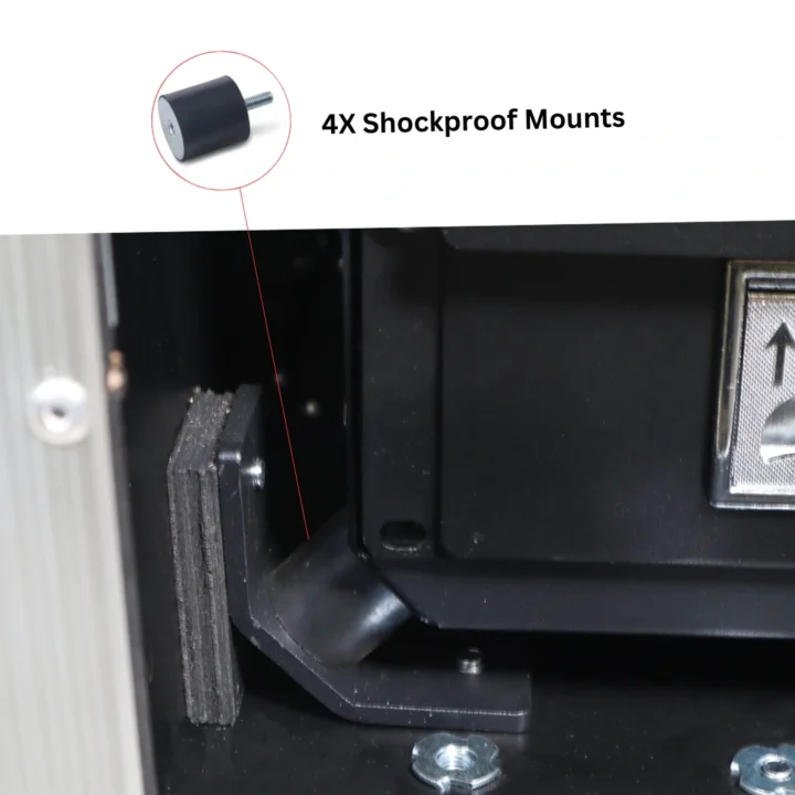 ProX XS-SLAM 16U vertical rack case rear panel with cable management and mounting hardware
