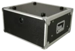 ProX 4U vertical shockmount rack case with dual top sliding slam doors close-up detail view