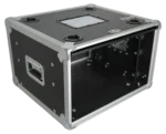 ProX XS-SLAM 6U vertical shockmount rack case with dual top sliding slam doors close-up detail