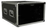 ProX 6U vertical shockmount rack case with dual top sliding slam doors in professional studio setup