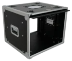 ProX XS-SLAM 8U vertical shockmount rack case with dual top sliding slam doors close-up detail