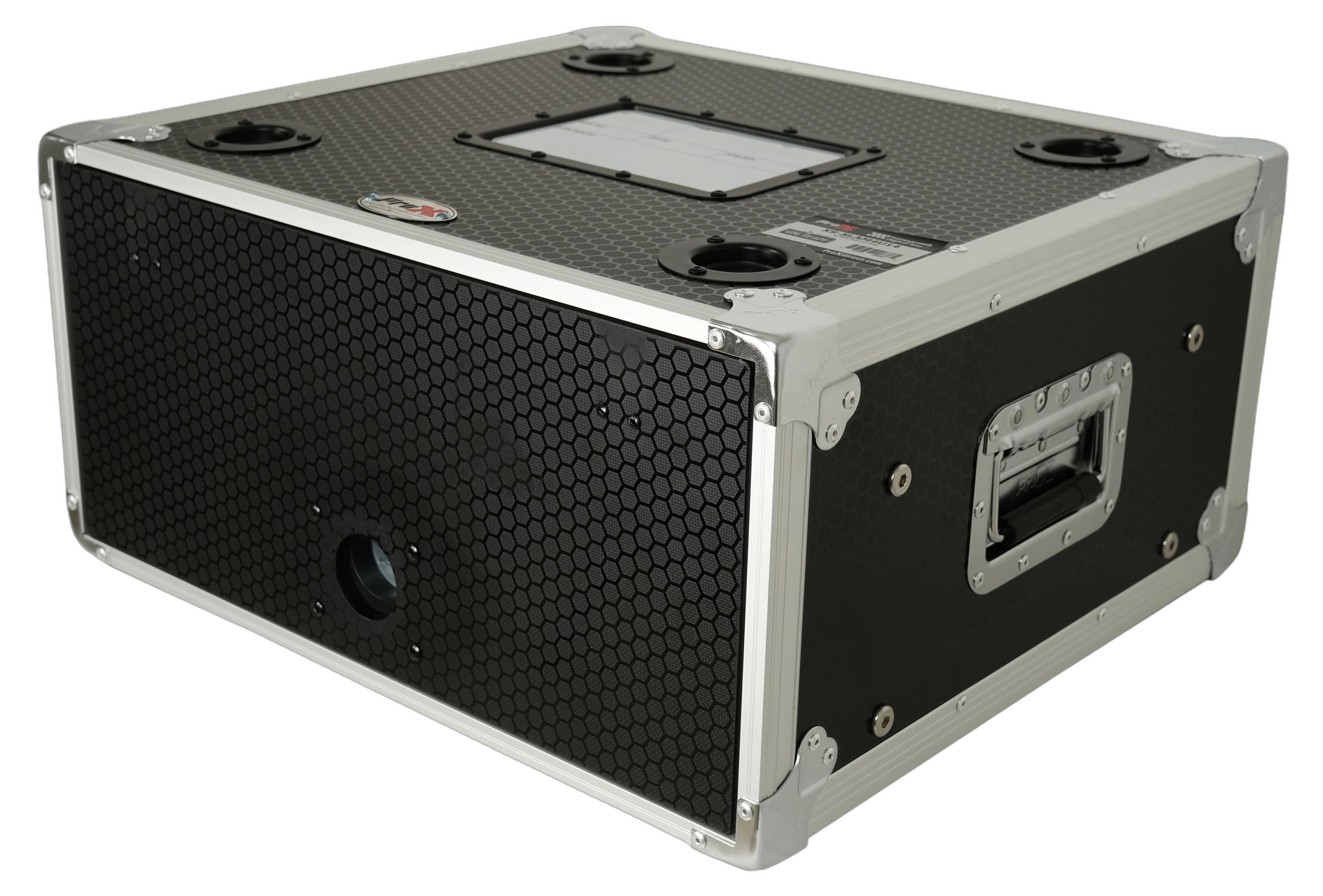ProX XS-SLAM4U14 Rack Case Rear Panel ProX XS-SLAM4U14 4U vertical shockmount rack case rear panel with cable management and mounting hardware