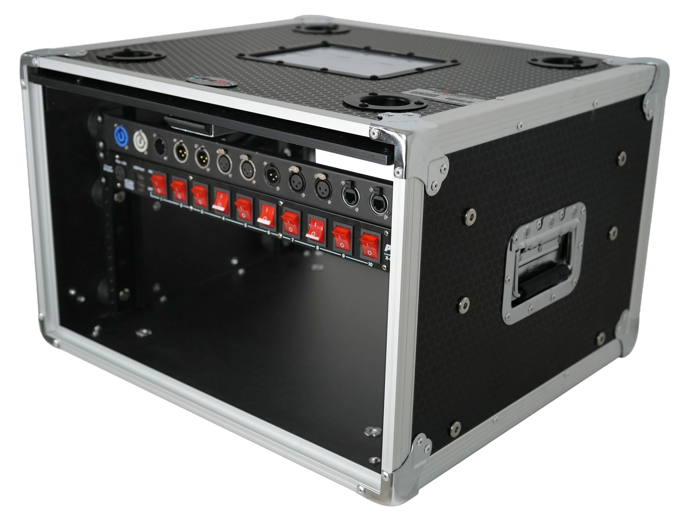 ProX XS-SLAM6U14 Rack Case Top Sliding Doors ProX 6U vertical shockmount rack case with dual top sliding slam doors and 14 inch depth