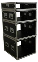ProX 8U vertical shockmount rack case 20 inch depth dimensional specifications diagram