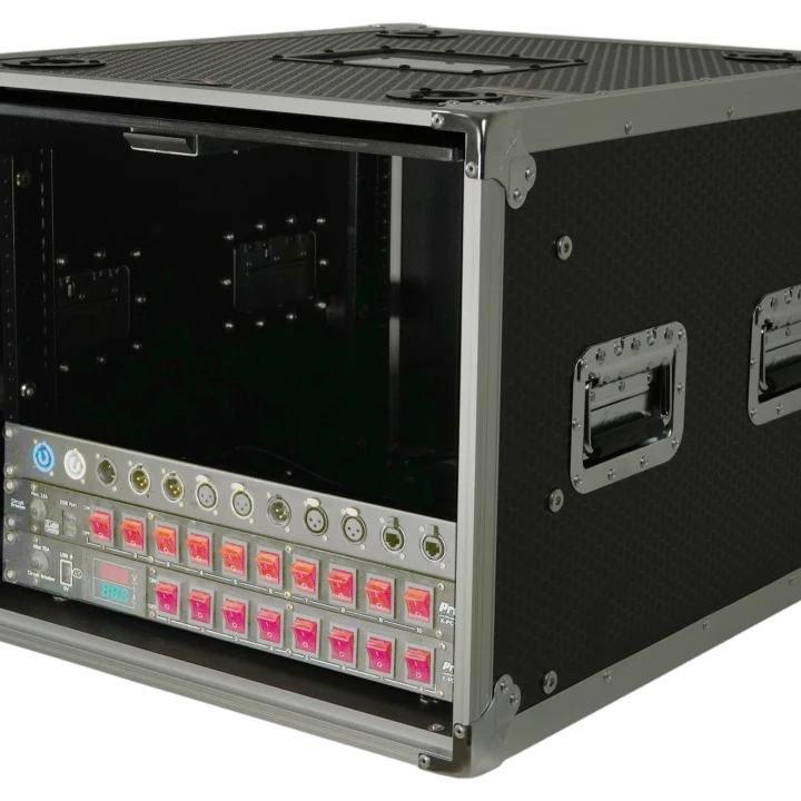 ProX XS-SLAM8U20 8U vertical shockmount rack case with dual top sliding slam doors, 20 inch depth