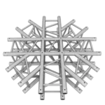 ProX spider-shaped truss junction box with eight-way and two-way connectors for F34 conical truss systems