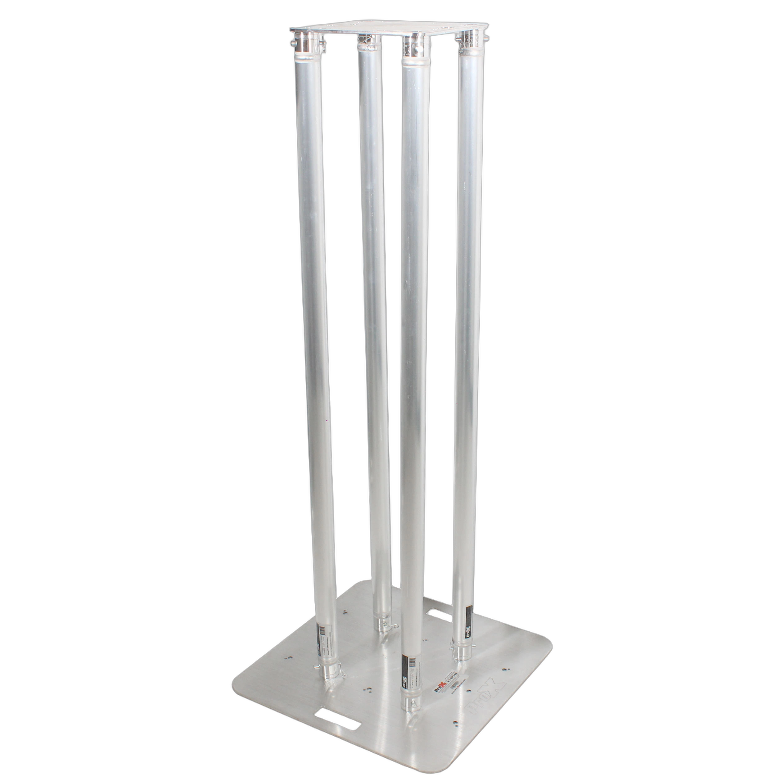 ProX XT-S4X492 Totem Package Set of 2 Main View ProX XT-S4X492 totem package set of two with white scrim cover, 12-inch top plate and 24-inch base plate