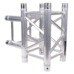 ProX F34 conical truss 3-way 90-degree corner connector section close-up detail showing connection points
