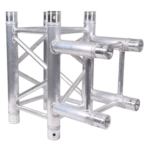 ProX F34 conical truss 3-way 90-degree corner connector section with welded joints detail