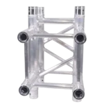 ProX F34 conical truss 3-way 90 degree corner section with dimensional specifications and measurements