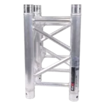 ProX F34 conical truss 3-way 90 degree corner section with dimensional specifications and measurements