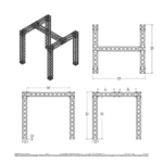 ProX heavy duty truss tradeshow booth system with H-shape design fully assembled at trade event
