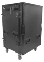 ProX mobile AV broadcasting studio workstation case with 4U top and 12U bottom compartments dimensional specifications