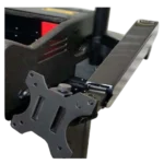 ProX flip-ready flight case for Yamaha PM3 RIVAGE console showing detachable retracting mechanism and 2U rack space