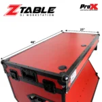 ProX Z-Table folding DJ workstation dimensional specifications and measurement diagram