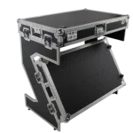 ProX Z-Table Jr folding DJ table with flight case handles and wheels, secondary angle view