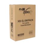 ProX ZeroG lightweight DJ backpack showing padded laptop compartment and organizational pockets in detail