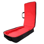 ProX ZeroG lightweight backpack rear panel showing ventilation mesh and carrying handles for DJ equipment