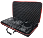 ProX ZeroG Ultra Lightweight hard shell DJ controller shoulder strap bag in use with Pioneer XDJ-XZ mixer